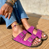 Polla | Suede Sandals with Double Straps