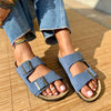 Polla | Suede Sandals with Double Straps