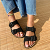 Polla | Suede Sandals with Double Straps