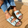 Polla | Suede Sandals with Double Straps