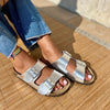 Polla | Suede Sandals with Double Straps