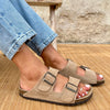 Polla | Suede Sandals with Double Straps