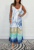 Ariela | Handcrafted Maxi Dress with a tie-dye pattern