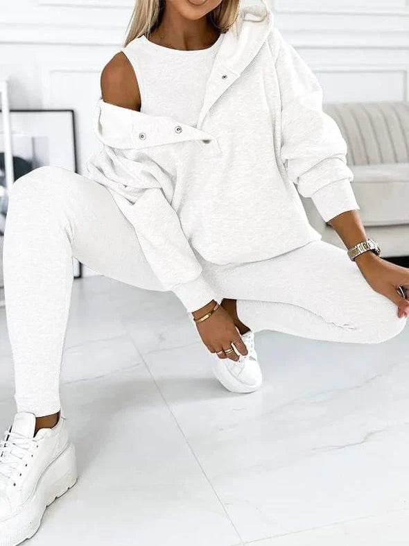 Romy | Three-piece casual set - Baby Blue / S