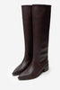 Talia | Women's knee-high boots - Brown / 35