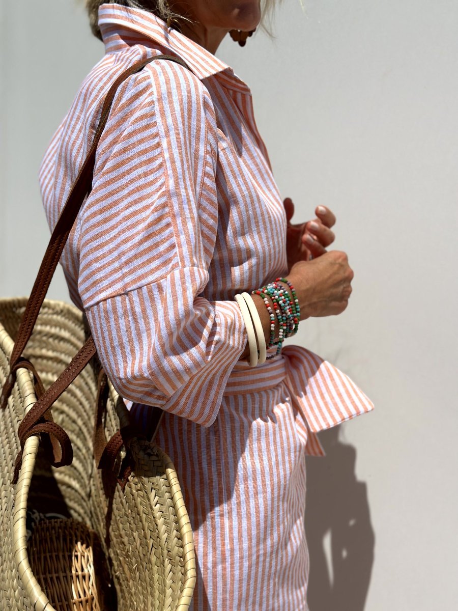 Zia | Timeless Striped Shirt Dress with Elegance
