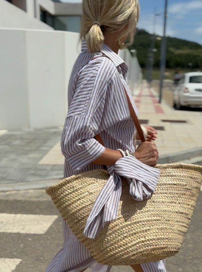 Zia | Timeless Striped Shirt Dress with Elegance