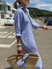 Zia | Timeless Striped Shirt Dress with Elegance
