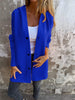 Mona | Stylish jacket with hood - Blue / S