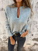 Lyra - V-neck top Med Long - Women Top - Grå / S
