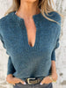 Lyra - V-neck top Med Long - Women Top - Dark grey / S