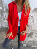 Mona | Stylish jacket with hood - Red / S