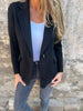 ANNA | ONE-BUTTON-BLAZER - Black / S
