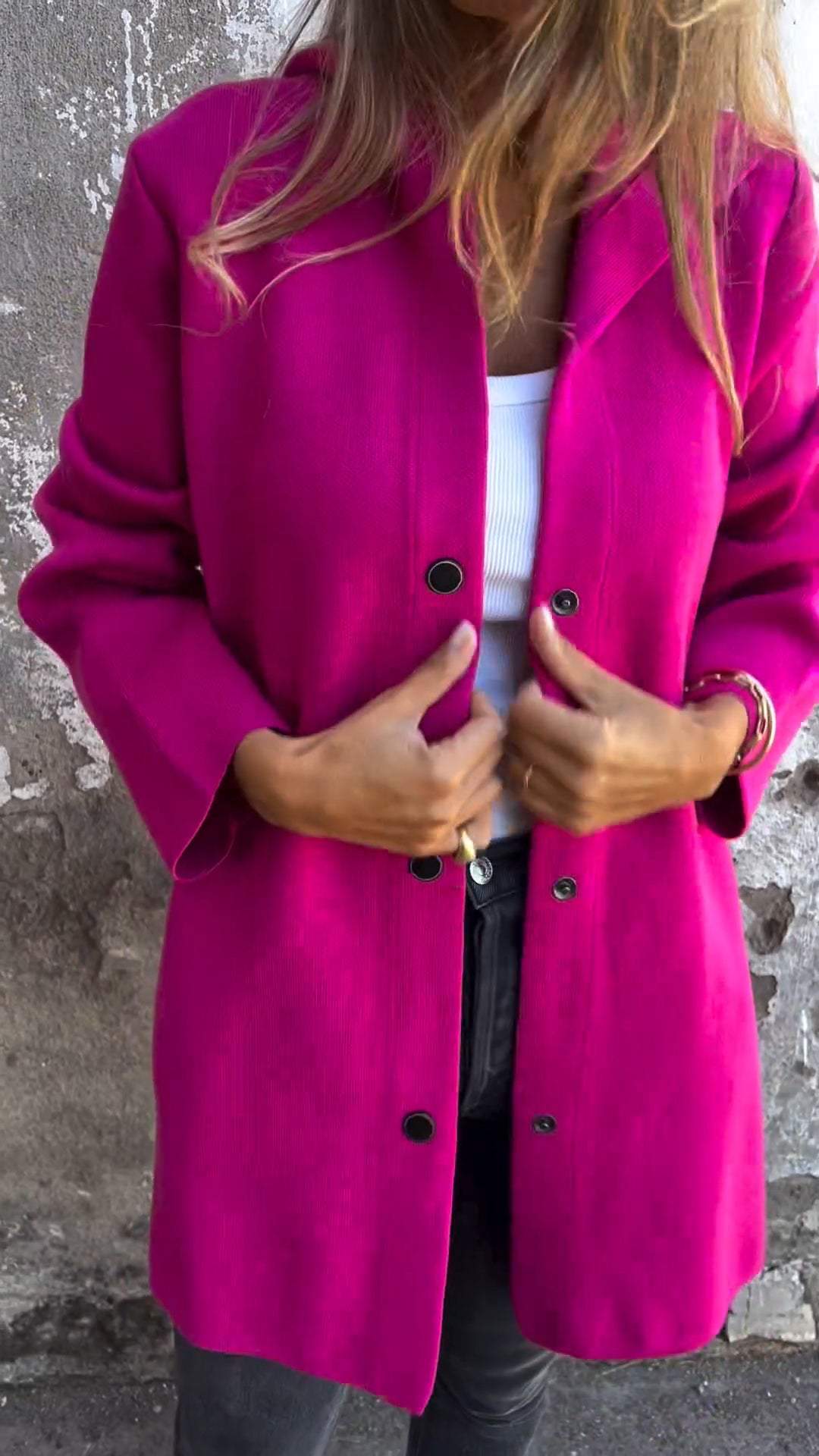 Mona | Stylish jacket with hood - Purple / S