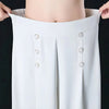 Nina™ | Elegant wide-leg trousers - White / XS