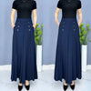Nina™ | Elegant wide-leg trousers - Navy blue / XS