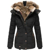 Aurelie | Winter coat with faux fur lining - Black / S