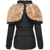 Aurelie | Winter coat with faux fur lining - Black / S