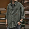 Gianni™ - Large shirt in a classic vintage look - Military green / M