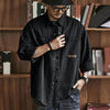 Gianni™ - Large shirt in a classic vintage look - Military green / M