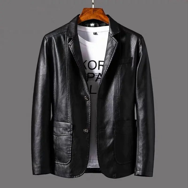 WildRider™ | Stylish leather jacket for men - Black / M