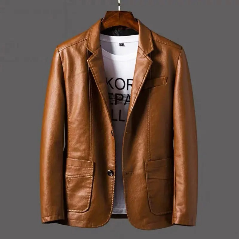WildRider™ | Stylish leather jacket for men - Brown / M