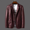 WildRider™ | Stylish leather jacket for men - Burgundy red / M