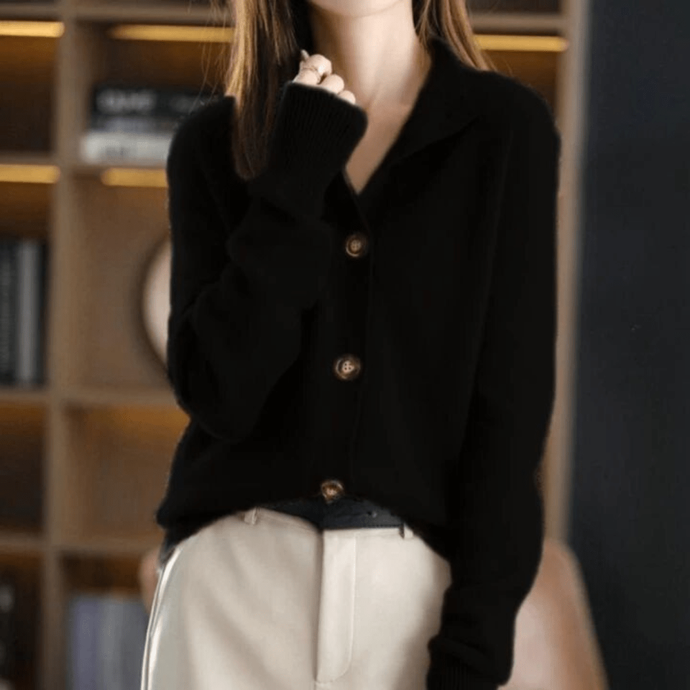 Luxara | Comfortable and stylish cardigan - S / Black