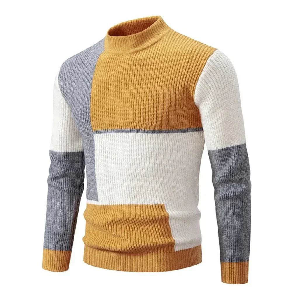Gilbert | Knitted jumper - Yellow / White / S