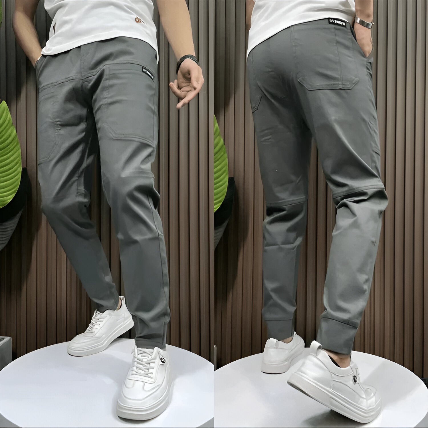 Enzo™ - Premium stretch cargo trousers - Dark grey / XS | 29 (50-60kg)