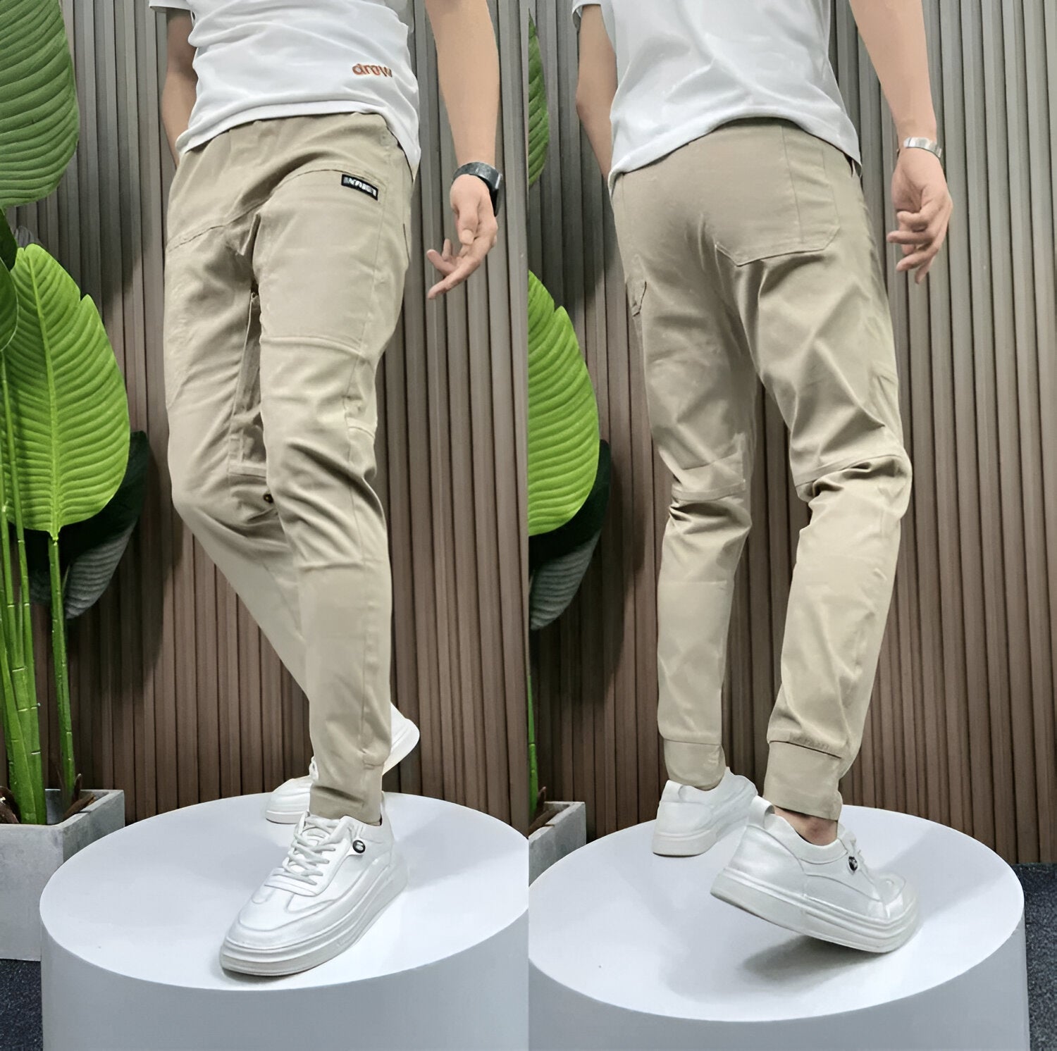 Enzo™ - Premium stretch cargo trousers - Beige / XS | 29 (50-60kg)