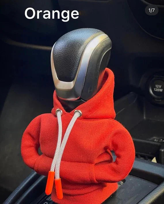 Poko™ | Hoodie car gear lever cover - Gear shifter cover - Orange