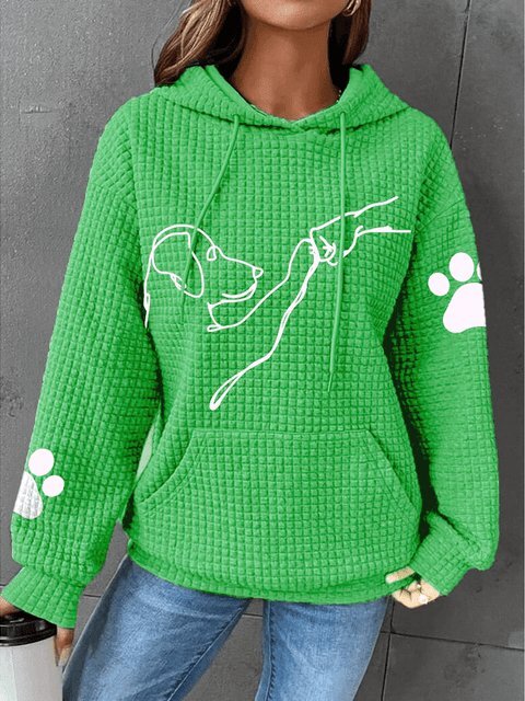 Sara | Comfortable and warm hooded jumper for women - Green / S