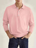 Raven | Long-sleeved polo shirt - Pink / S