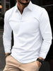 Raven | Long-sleeved polo shirt - White / S