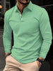 Raven | Long-sleeved polo shirt - Green / S