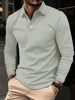 Raven | Long-sleeved polo shirt - Grey / S
