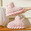 LunaStep™ - Fluffy non-slip platform mules - Light brown / 36-37 (25CM)