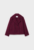 Vespera™ - Short-cut wool coat for women - Red / XS