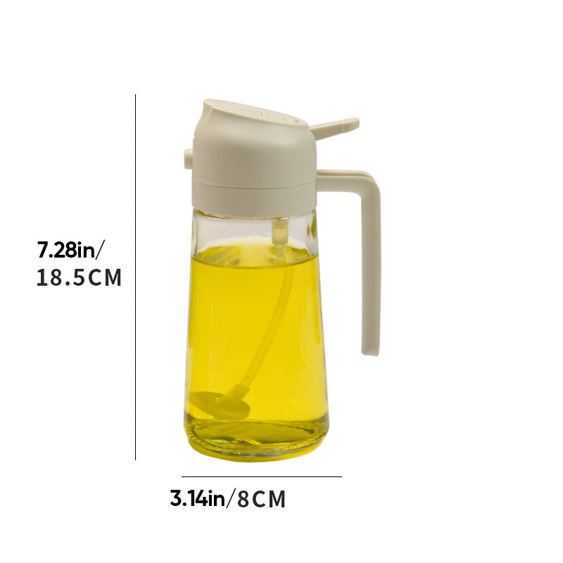 OilMagician™ | The 2-in-1 glass oil dispenser for pouring and spraying - Beige