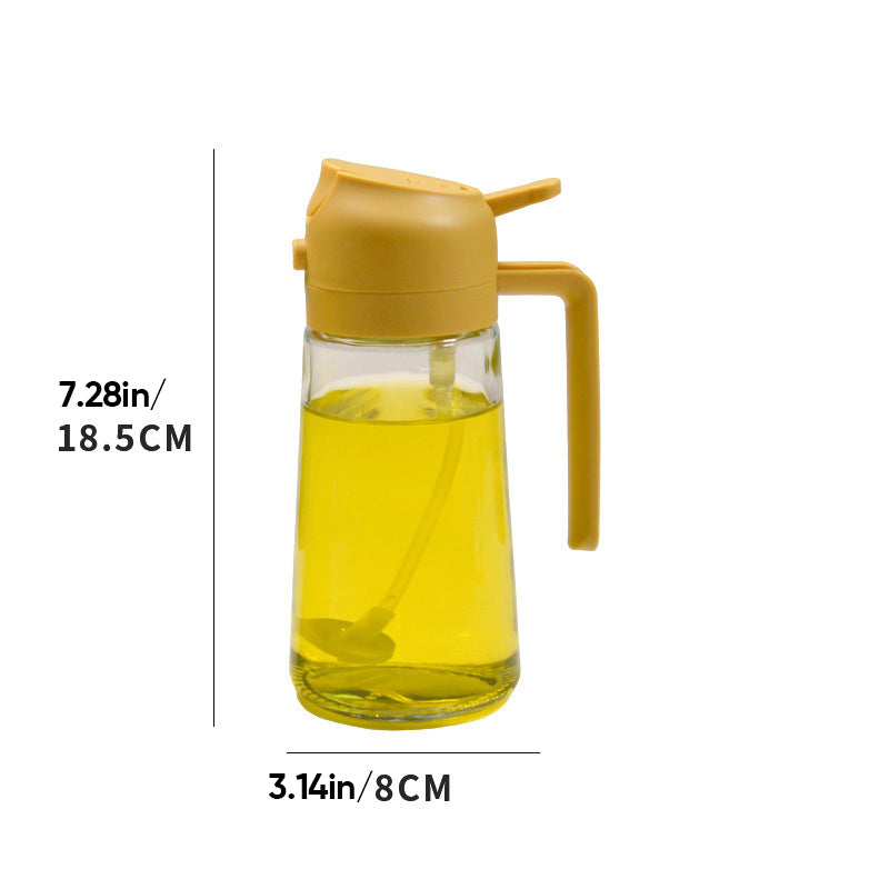 OilMagician™ | The 2-in-1 glass oil dispenser for pouring and spraying - Yellow