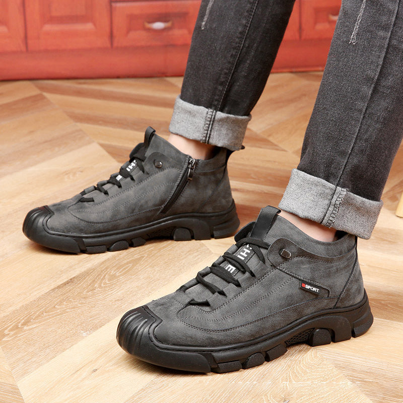 Danniel™ | Men's winter trainers with faux fur lining - Grey / 39