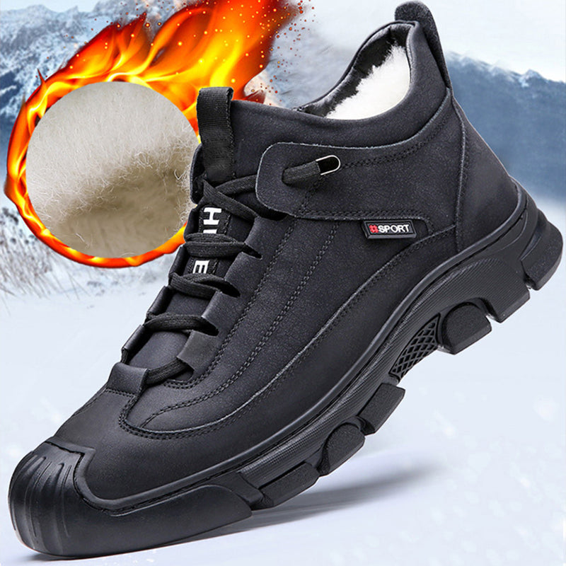 Danniel™ | Men's winter trainers with faux fur lining - Grey / 39
