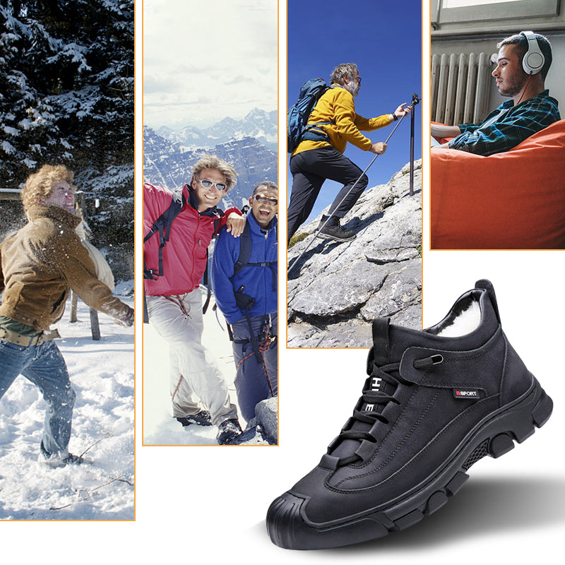 Danniel™ | Men's winter trainers with faux fur lining - Grey / 39
