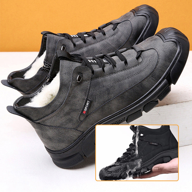 Danniel™ | Men's winter trainers with faux fur lining - Grey / 39