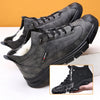 Danniel™ | Men's winter trainers with faux fur lining - Grey / 39