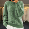 Flora™ | Fluffy knitted jumper - Sweaters - Green / S