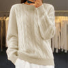 Flora™ | Fluffy knitted jumper - Sweaters - Beige / S