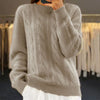 Flora™ | Fluffy knitted jumper - Sweaters - Khaki / S