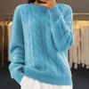 Flora™ | Fluffy knitted jumper - Sweaters - Blue / S